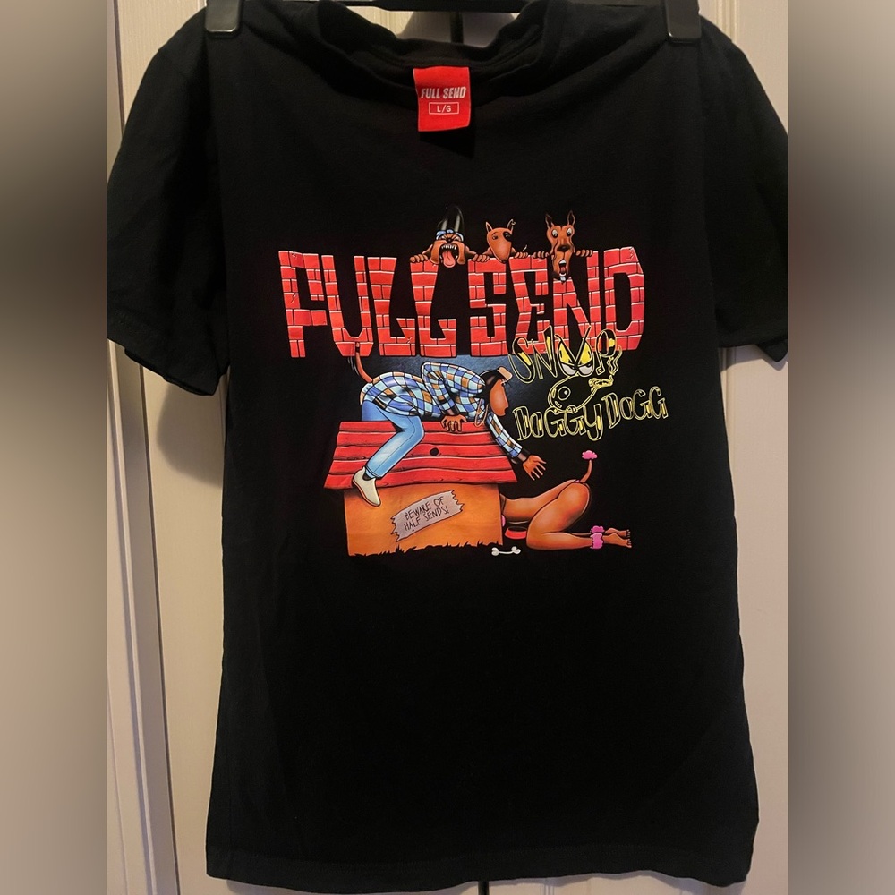 Rare Full Send X Snoop Dogg 420 Drop Doggystyle Album Cover T-Shirt Size Large